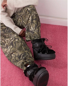 Ботинки женские Icon низкие из искусственного меха, черный Moon boot