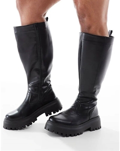 Массивные сапоги Curve Corey черного цвета Asos design