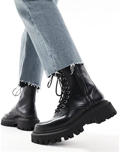 Ботильоны на молнии черного цвета Stradivarius