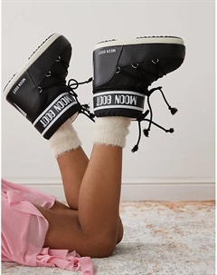 Низкие ботинки Moonboot Icon черного цвета Moon boot