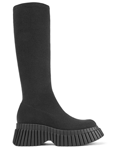 Высокие сапоги на платформе черного цвета Camper