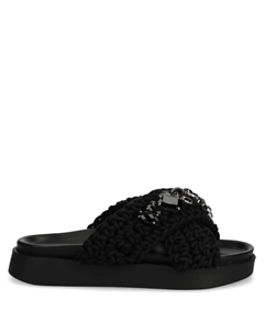 Шлепанцы из плетеных камней, черный Inuikii