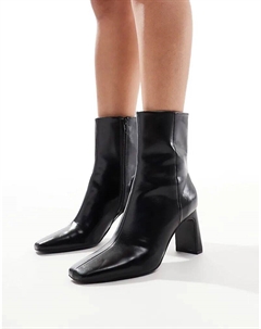 Ботильоны Reach на среднем каблуке черного цвета Asos design