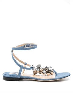 Сандалии с подвеской в виде сердца, синий Mach & mach