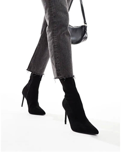 Женские полусапожки Evie на высоком каблуке, черный Asos design