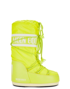 Ботинки женские из нейлона высокие, зеленый Moon boot