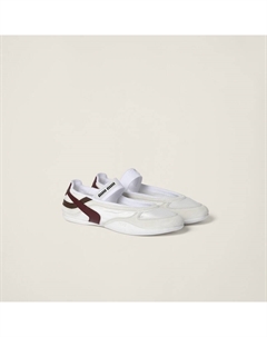 Балетки для гимнастики из технической ткани и замши, мультиколор Miu miu