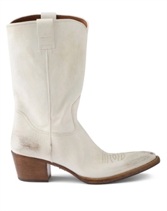 Сапоги на каблуке, нейтральный Prada