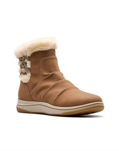 Ботинки женские зимние Breeze Cozy с искусственным мехом, коричневый Clarks