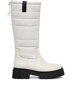Сапоги женские Kris высокие стеганые, белый Hugo