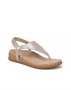 Босоножки на танкетке Kirra II, золотистый металлик Vionic