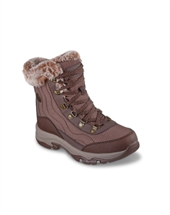 Ботинки женские Trego комбинированные с искусственным мехом, темно-коричневый Skechers
