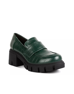 Туфли Benz Platform Loafer, темно-зеленые London rag