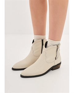 Ковбойские/байкерские ботильоны, цвет off white Cesare gaspari