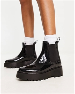 Черные массивные резиновые ботинки челси DESIGN Gadget Asos