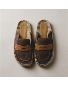 Мюли suede espadrille loafer mule, коричневый Jw anderson