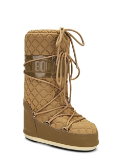 Ботинки женские Icon высокие стеганые, зеленый Moon boot