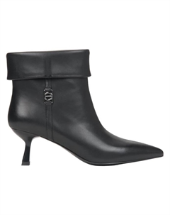 Женские кожаные ботильоны на низком каблуке, черный Estro