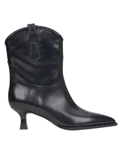 Кожаные ботильоны женские с острым носком, черный Estro