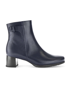 Синие кожаные комбинированные ботильоны, синий Gabor