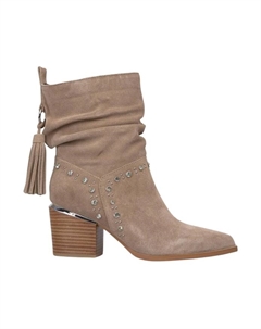 Ботильоны со стразами и каблуком, коричневый Alma en pena.