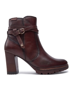 Ботильоны на блочном каблуке, бордо Pikolinos