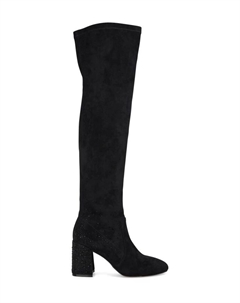 Мушкетерские сапоги со стразами, черный Alma en pena.