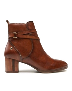 Ботильоны на блочном каблуке, коричневый Pikolinos