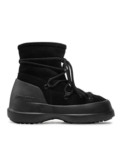 Зимние ботинки женские комбинированные, черный Moon boot