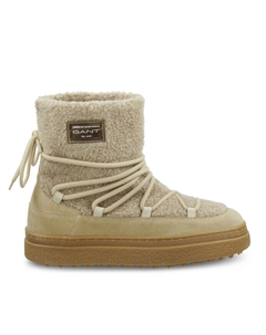 Женские зимние ботинки из замши и овчины, бежевый Gant