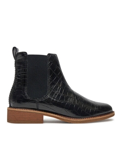 Ботильоны на плоской подошве, черный Clarks