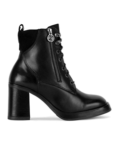 Ботильоны на блочном каблуке, черный Lasocki