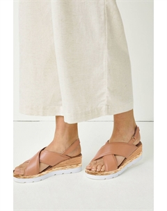 Спортивные туфли на танкетке с перекрестными ремешками Forever Comfort, коричневый Next