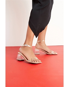 Виниловые босоножки Forever Comfort на низком блочном каблуке, розовый Next