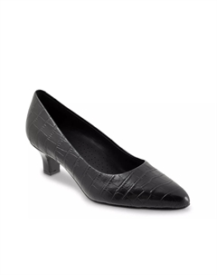 Туфли Kate Pump, черная кожа с крокодиловым принтом Trotters