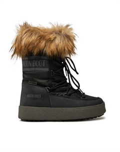 Зимние ботинки женские с меховой опушкой, черный Moon boot