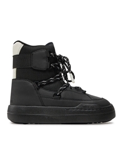 Зимние ботинки женские комбинированные, черный Moon boot