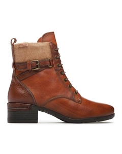 Ботильоны на блочном каблуке, коричневый Pikolinos