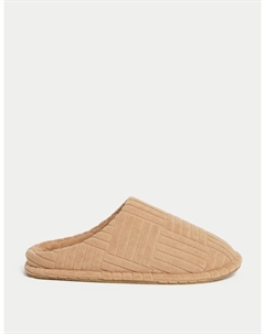 Тапочки-мюли с круглым носком, кэмел Marks & spencer