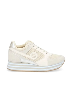 Женские спортивные туфли из комбинированных материалов с двухцветной подошвой, цвет Natural No name