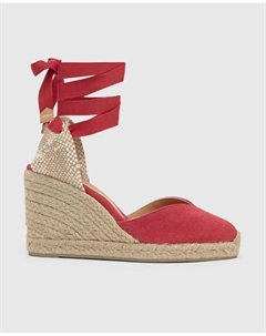 Женские эспадрильи Chiara на танкетке из стираного органического хлопка с застежкой-лентой, красный Castaner