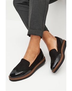 Мокасины-броги Forever Comfort на толстой подошве, черный Next