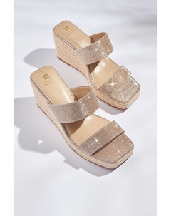 Босоножки на танкетке Forever Comfort, розовый Next