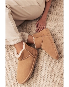 Замшевые тапочки на подкладке из искусственного меха, коричневый Next