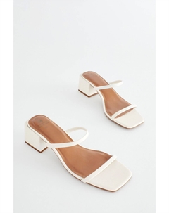 Мюли Forever Comfort на блочном каблуке с двумя ремешками, белый Next