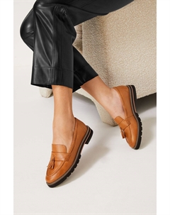 Кожаные лоферы Forever Comfort на толстой подошве с бахромой Next