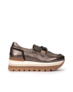 Женские спортивные мокасины с отделкой, золото Weekend by pedro miralles