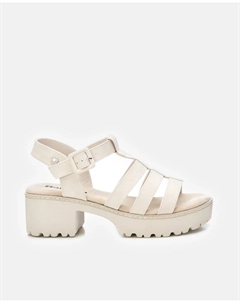 Женские босоножки на каблуке с застежкой-пряжкой, белый Refresh