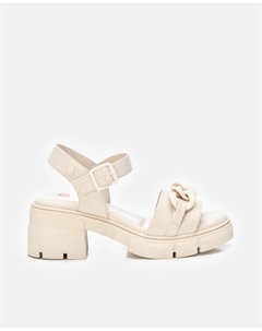 Женские босоножки на каблуке с застежкой-пряжкой, белый Refresh