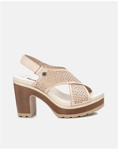 Женские босоножки на каблуке с застежкой на липучке, белый Refresh